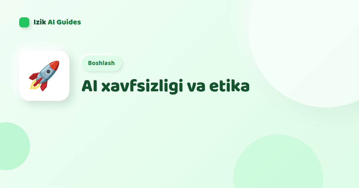 AI xavfsizligi