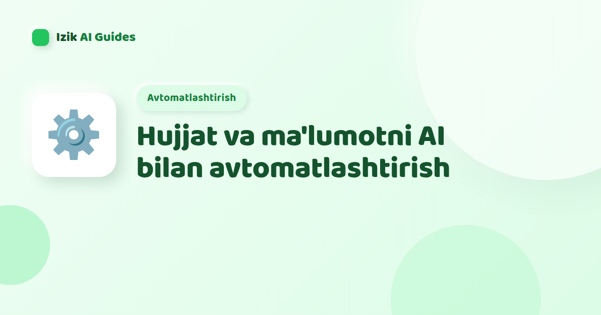 Hujjat avtomatlashtirish