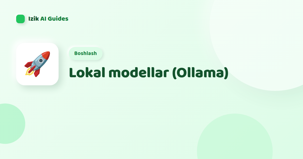 Lokal modellar